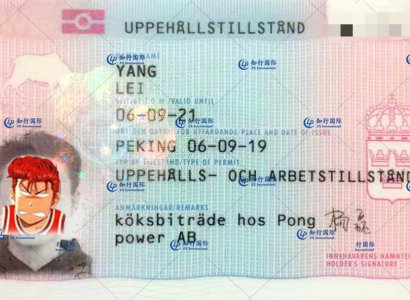 恭喜瑞典廚師楊師傅工簽獲批