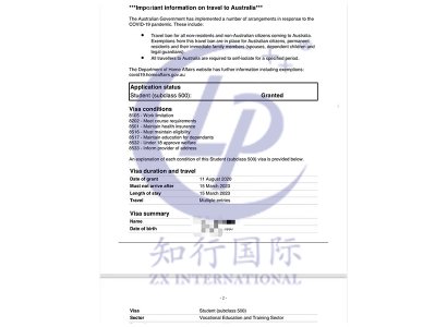 2020/8/1 恭喜倪先生澳洲簽證下簽