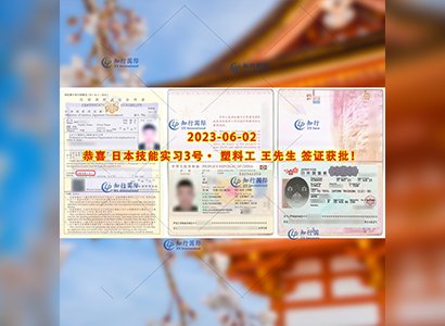 2023/6/2 恭喜【日本二返】塑料工 王先生 簽證獲批