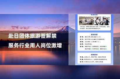 赴日團體旅游簽解禁 服務行業用人崗位激增....